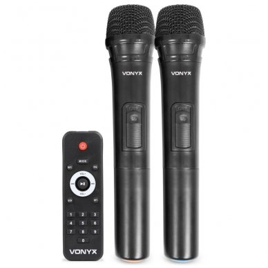 Vonyx SPJ-PA912 Portable Sound System ABS 12" 2 UHF/USB/MP3 170.075 5