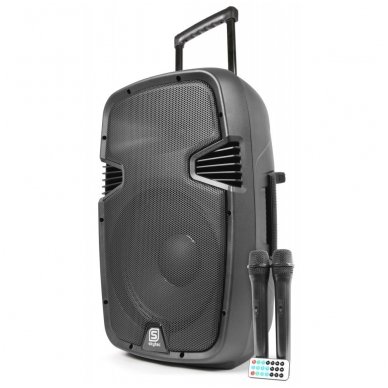 Vonyx SPJ-PA912 Portable Sound System ABS 12" 2 UHF/USB/MP3 170.075 2