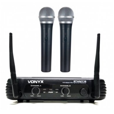 Vonyx STWM712 VHF Microphone System 2-Channel 179.183