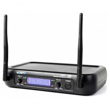 Vonyx WM73 2-Channel UHF Wireless Microphone System with Handheld Microphones and Display 179.206 2
