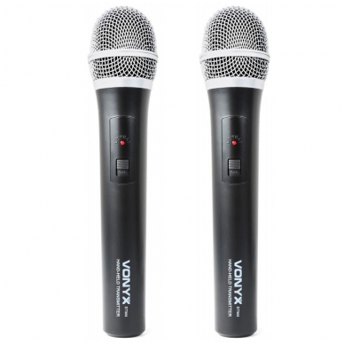 Vonyx WM73 2-Channel UHF Wireless Microphone System with Handheld Microphones and Display 179.206 1