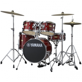 Yamaha Complete Junior Drum Kit - 5 pieces - 16" Kick - Cranberry Red