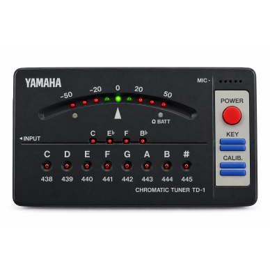 YAMAHA TD-1 Chromatinis gitaros ir bosinės gitaros derintuvas YAMAHA TD-1 Chromatinis gitaros ir bosinės gitaros derintuvas